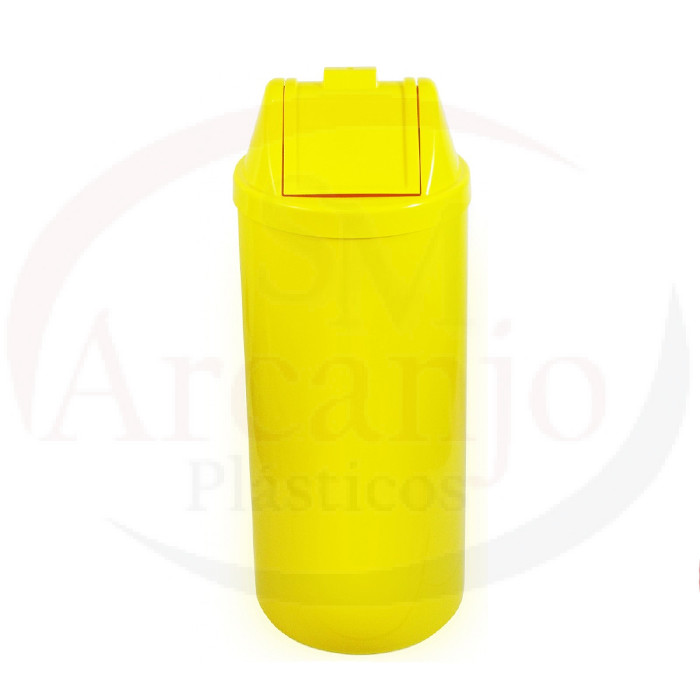 Cesto Plástico RP "30x70" c/ tampa vai e vem 50 L