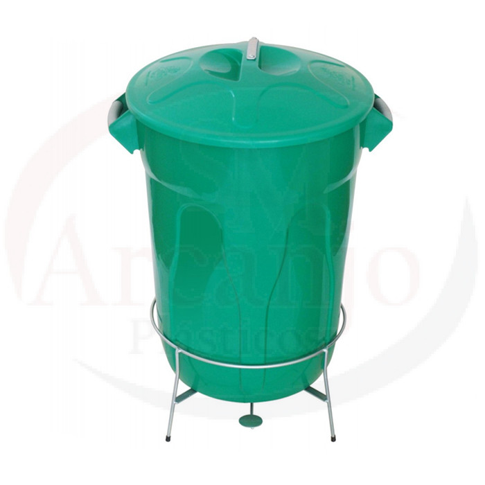 Cesto Redondo RP com Armação e Pedal 100 L