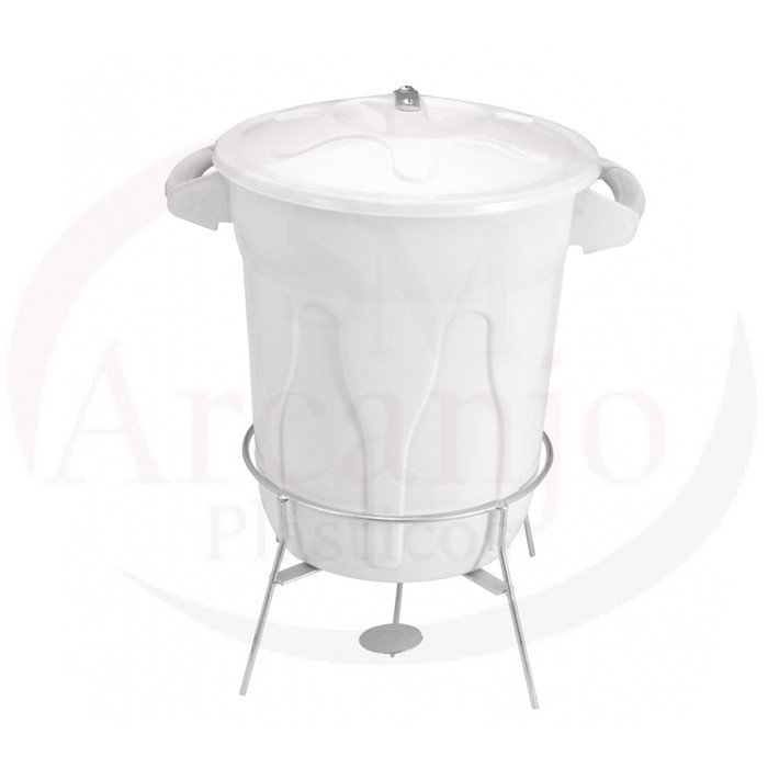 Cesto Redondo RP com Armação e Pedal 20 L
