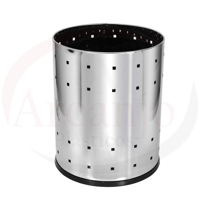 Cesto Telado RP em Aço Inox s/ Tampa 22 L