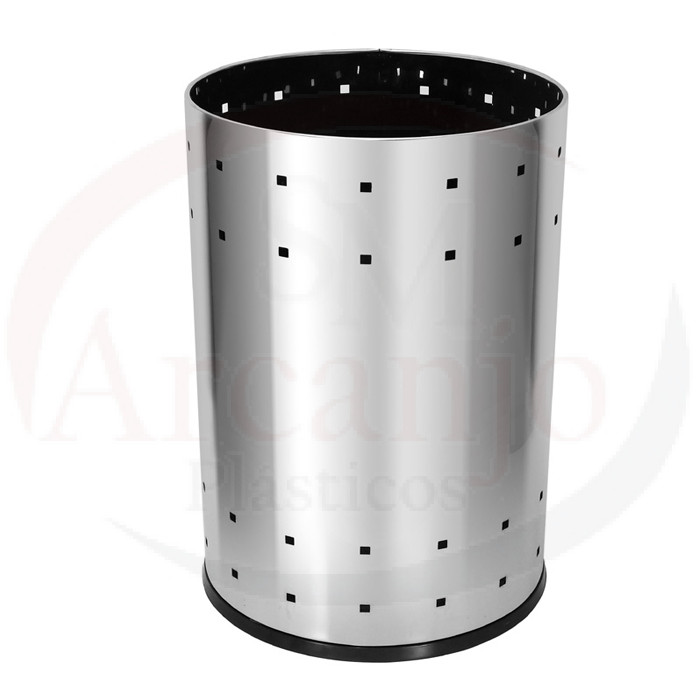 Cesto Telado RP em Aço Inox s/ Tampa 36 L