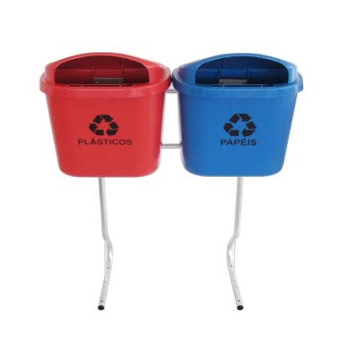 Conjunto p/ Coleta Seletiva de 40 litros com 02 cestos RP - ST12